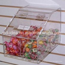 Акриловая Коробка дисплея пикколо для презентации супермаркета конфеты 